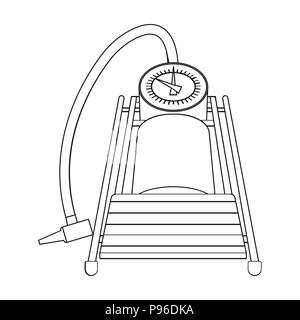 Foot pump for car single icon in outline style for design.Car maintenance station vector symbol stock illustration . Stock Vector
