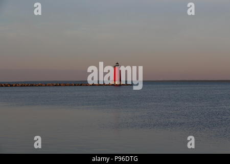 Lake Michigan Lighthouse Stock Photo