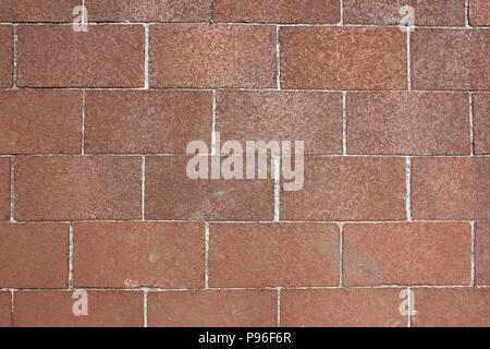 Paved brick sidewalk in downtown Indianapolis, Indiana. Stock Photo