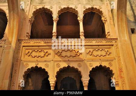 Partial view of Jal Mahal, Deeg Palace complex, Rajasthan, India Stock Photo