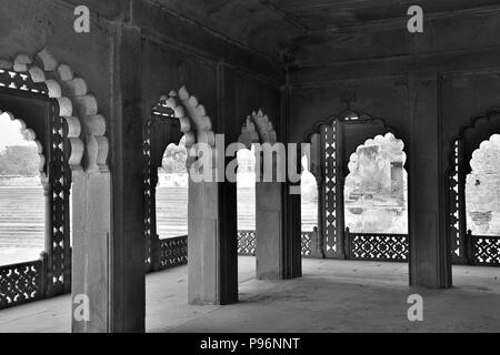 Partial view of Jal Mahal, Deeg Palace complex, Rajasthan, India Stock Photo