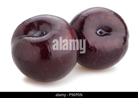 purple plum path isolated Stock Photo