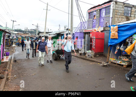 German doctors provide medical help in slums of Nairobi - Kenya Stock Photo