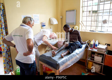 German doctors provide medical help in slums of Nairobi - Kenya Stock Photo