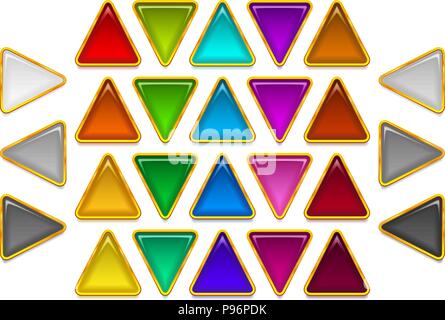 Set of Glass Buttons Stock Vector