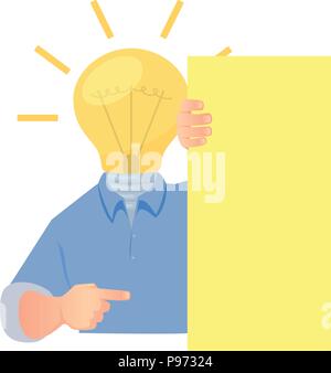 Idea concept. Idea bulb vector illustration. Concept of innovation Stock Vector