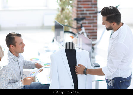 menswear designers working in the Studio. Stock Photo