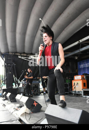 July 12, 2018 - Virginia Beach, VIRGINIA, USA - VANS WARPED TOUR 18  brings  AS IT IS      to the Veteran's United Home Loans Amphitheater . in Virginia Beach, Virginia on 12 JULLY 2018. (Credit Image: © Jeff Moore via ZUMA Wire) Stock Photo