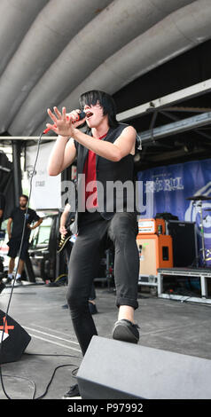 July 12, 2018 - Virginia Beach, VIRGINIA, USA - VANS WARPED TOUR 18  brings  AS IT IS      to the Veteran's United Home Loans Amphitheater . in Virginia Beach, Virginia on 12 JULLY 2018. (Credit Image: © Jeff Moore via ZUMA Wire) Stock Photo