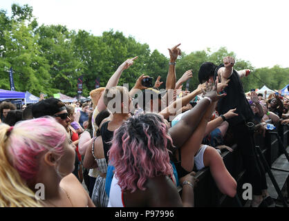 July 12, 2018 - Virginia Beach, VIRGINIA, USA - VANS WARPED TOUR 18  brings  AS IT IS      to the Veteran's United Home Loans Amphitheater . in Virginia Beach, Virginia on 12 JULLY 2018. (Credit Image: © Jeff Moore via ZUMA Wire) Stock Photo