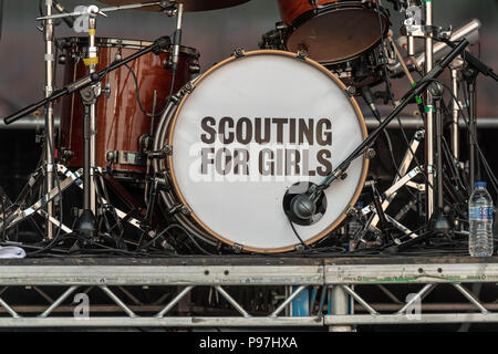 Brentwood Essex,  15th July 2018 Brentwood  Music Festival 2018 at Brentwood Centre   With Scouting for Girls  Credit Ian Davidson/Alamy Live News Stock Photo