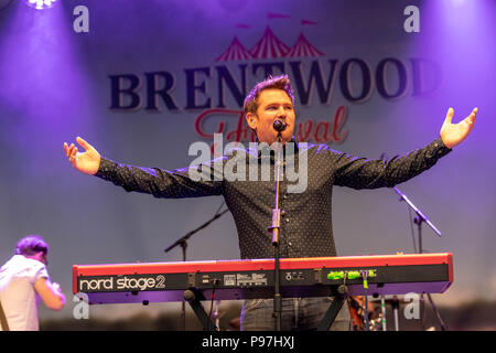 Brentwood Essex,  15th July 2018 Brentwood  Music Festival 2018 at Brentwood Centre   With Scouting for Girls  CreditRoy Stride  Ian Davidson/Alamy Live News Stock Photo