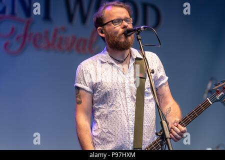 Brentwood Essex,  15th July 2018 Brentwood  Music Festival 2018 at Brentwood Centre   With Scouting for Girls  Credit Ian Davidson/Alamy Live News Stock Photo