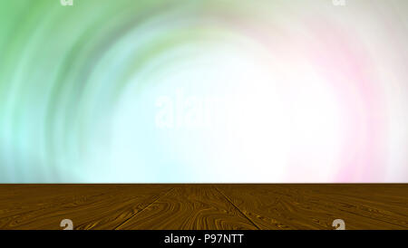 Wooden floor with abstract rainbow colors Stock Photo