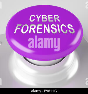 Cyber Forensics Computer Crime Analysis 3d Rendering Shows Internet Detective Diagnosis For Identification Of Online Cybercrime Stock Photo