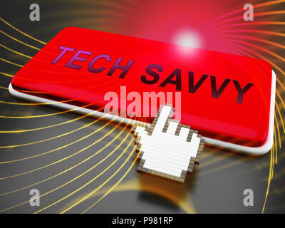 Tech Savvy Digital Computer Expert 3d Rendering Means Hitech Smart ...