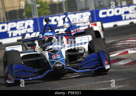 Toronto, Ontario, Canada. 15th July, 2018. TAKUMA SATO (30) of Japan battles for position during the Honda Indy Toronto at Streets of Toronto in Toronto, Ontario. Credit: Justin R. Noe Asp Inc/ASP/ZUMA Wire/Alamy Live News Stock Photo