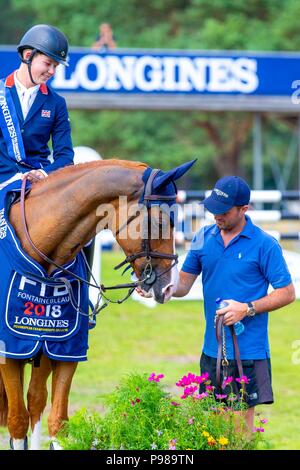 Fontainebleu France. 15th July 2018. Winner. Gold medal. Harry