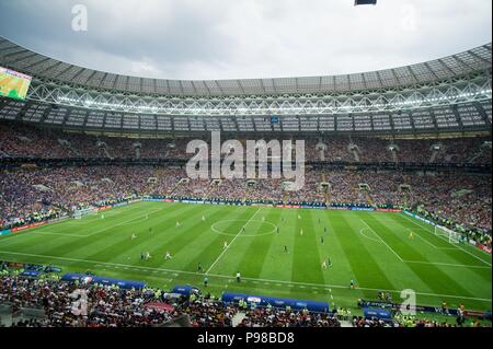 Moscow, Russland. 16th July, 2018. Overview, Overview, Feature, General, Outline, Action, France (FRA) - Croatia (CRO) 4: 2, Final, Game 64, on 15.07.2018 in Moscow; Football World Cup 2018 in Russia from 14.06. - 15.07.2018. | Usage worldwide Credit: dpa/Alamy Live News Stock Photo