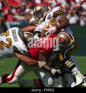 San Francisco, California, USA. 14th Sep, 1997. San Francisco 49ers vs. New  Orleans Saints at Candlestick Park Sunday, September 14, 1997. 49ers beat  Saints 33-7. San Francisco 49ers full back William Floyd (