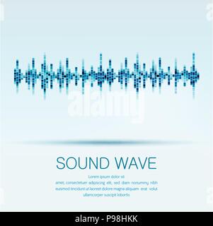 Abstract wave element for design. Digital frequency track equalizer ...
