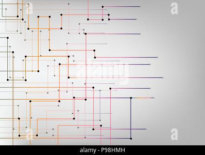 Abstract technology circuit board, Vector background. Stock Vector