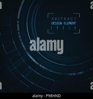 Abstract futuristic digital technology background. Illustration Vector. Stock Vector