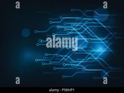 Abstract futuristic technology circuit concept. vector illustration background. Stock Vector