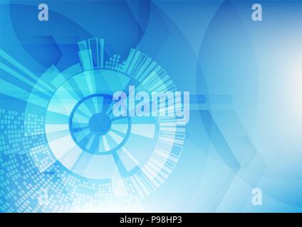 abstract technology background with hexagons Stock Vector