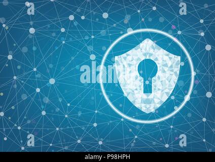Internet security online concept: Padlock With Keyhole icon in . personal data security Illustrates cyber data security or information privacy idea. B Stock Vector