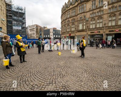 Drummers in Sheffield city center South Yorkshire England Stock Photo