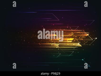 High speed. Hi-tech. Abstract technology background concept.Speed movement pattern and motion. Stock Vector