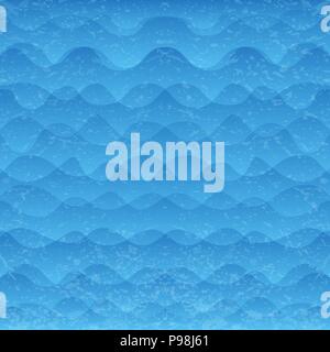 Blue sea waves pattern grunge background. Eps vector file. Stock Vector