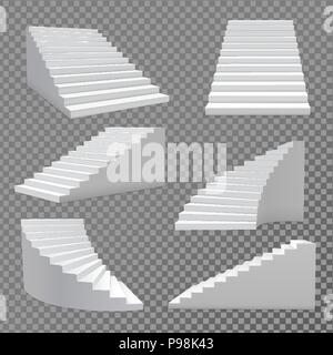 Stairs vector set.  Stock Vector