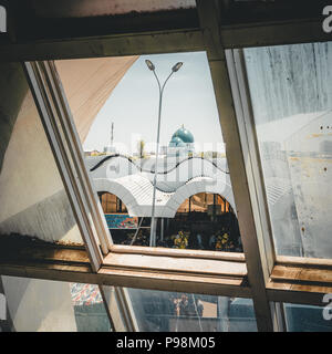 View through window of Chorsu Bazaar in Tashkent, Uzbekistan Stock Photo