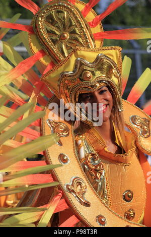 Quebec,Canada. The Montreal Brazilian Summer Carnival at  Parc Jean-Drapeau Stock Photo