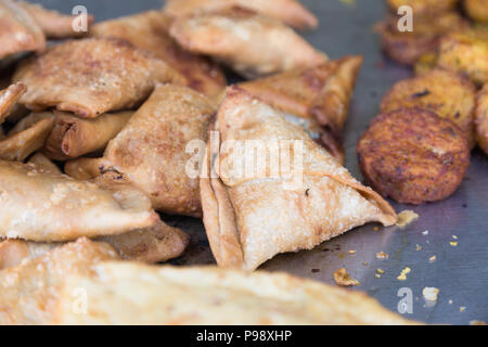 Samosa street food snack from south Asia Stock Photo