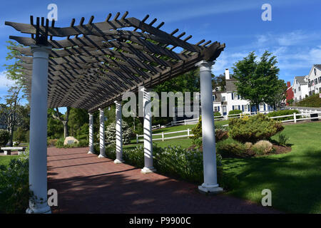 Trellis In Brewster Gardens In Plymouth Massachusetts Stock Photo