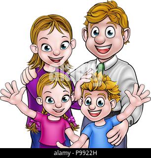 Cartoon Parents and Children Stock Vector Image & Art - Alamy