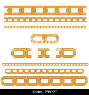Golden seamless chain Stock Vector