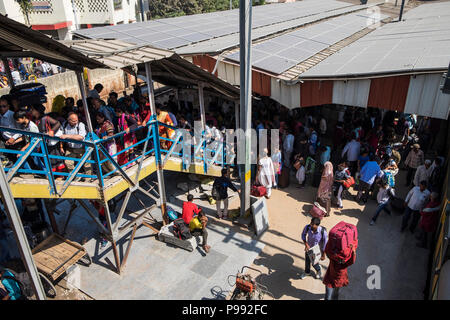 India,Varanasi,railway station Stock Photo