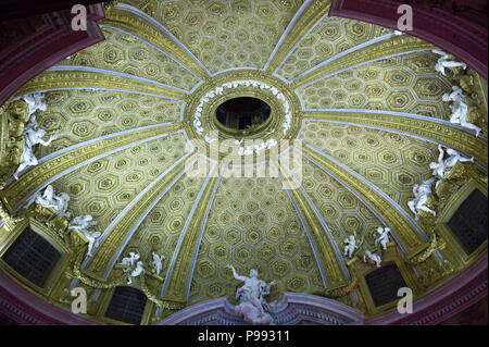 Europe. Italy,Rome,church s. Andrea al Quirinale. Dome and baroque sculptures Stock Photo