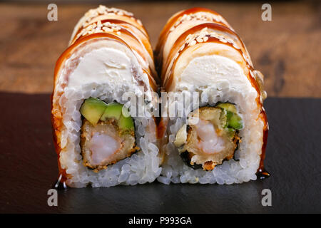 Tradittional Japan Eel roll Stock Photo