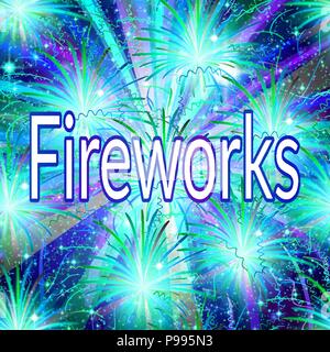 Firework, Holiday Background Stock Vector