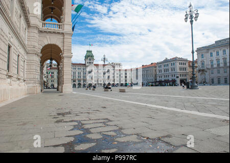 The Piazza Unita d'Italia in the city of Trieste, Friuli-Venezia Giulia, Italy. Stock Photo