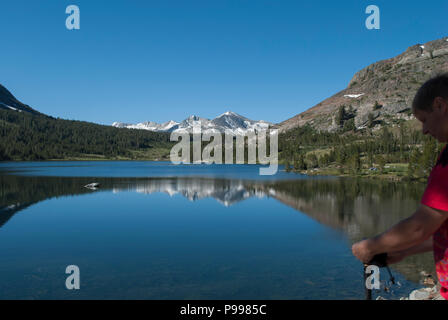 Open mountains landscape. Mountain's deflection on lake water Stock ...