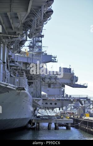 USS Midway Retired (cv-41) Stock Photo