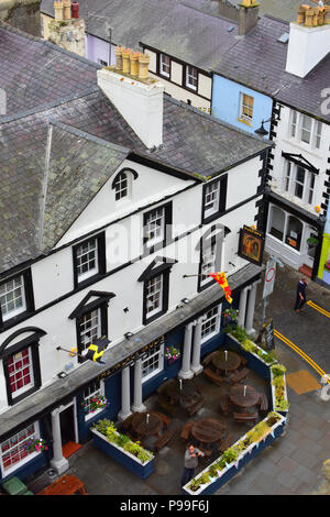 The Palace Vaults in Castle Ditch, Caernarfon North Wales Stock Photo