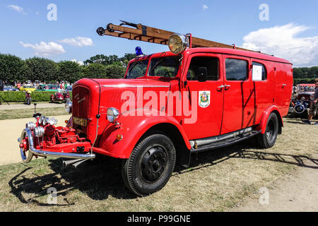 Opel Blitz fire engine, Holesov Castle Garden, Czech Republic Stock Photo