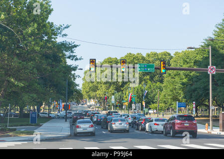 Philadelphia, Pennsylvania, July 15 2018: Street view of downtown Philadelphia in PA, USA Stock Photo